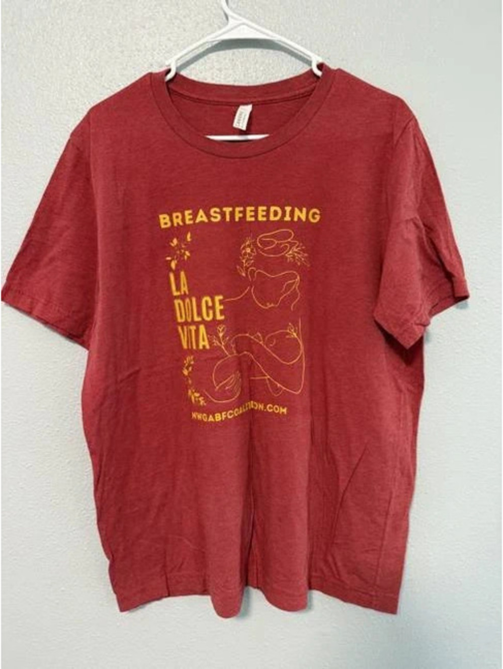 6081 Bella Canvas Breastfeeding Graphic T-Shirt Red Large